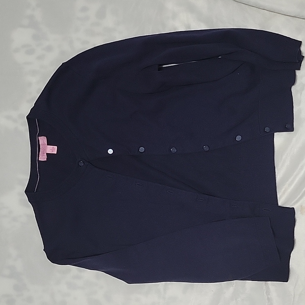 Lily Pulitzer navy cardigan size small